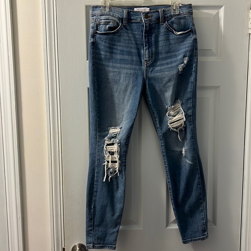 Eunina High Rise Distressed Jeans